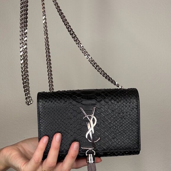 YSL Black Snake Skin Crossbody - Picture 2 of 6